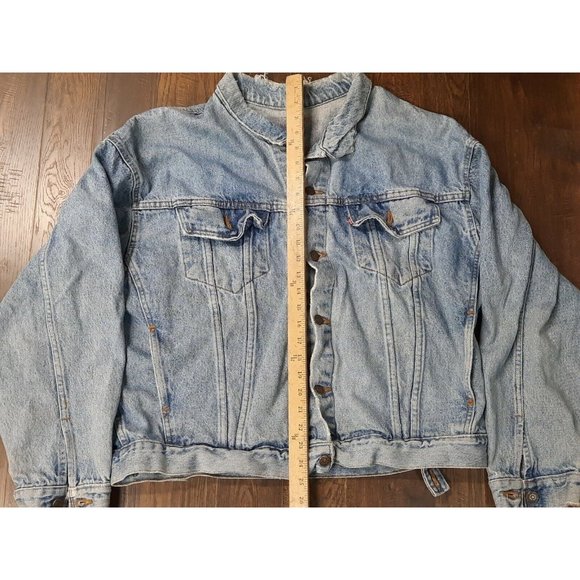 Vintage Levi Strauss Jacket Adult Blue Distressed Denim Classic Button. (Read) - Picture 11 of 12